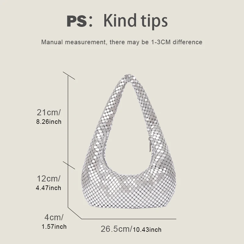 MEDIOW Metallic Evening Sag For Women Luxury Designer Handbags And Purses 2023 New In Aluminum Sheet Weave Hollow Out Lady Wrist