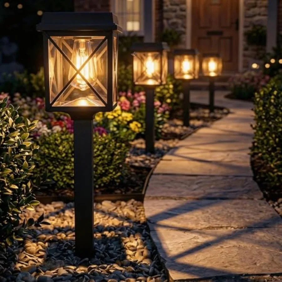 

Солнечные светильники для улицы, водонепроницаемые, с регулируемой яркостью, 3-в-1, для сада, двора, подъездной дорожки