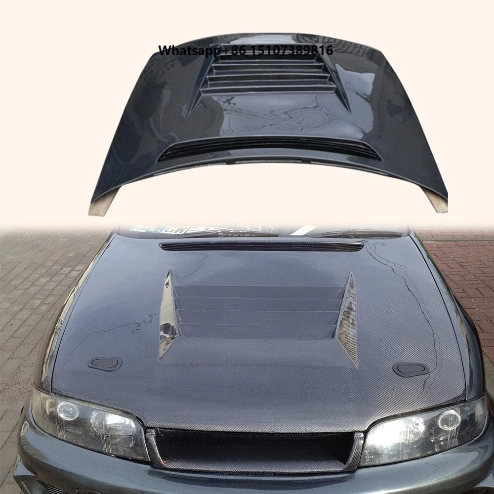 For Skyline R33 GTS Spec 1 DM Style Carbon Fiber Front Bonnet Hood