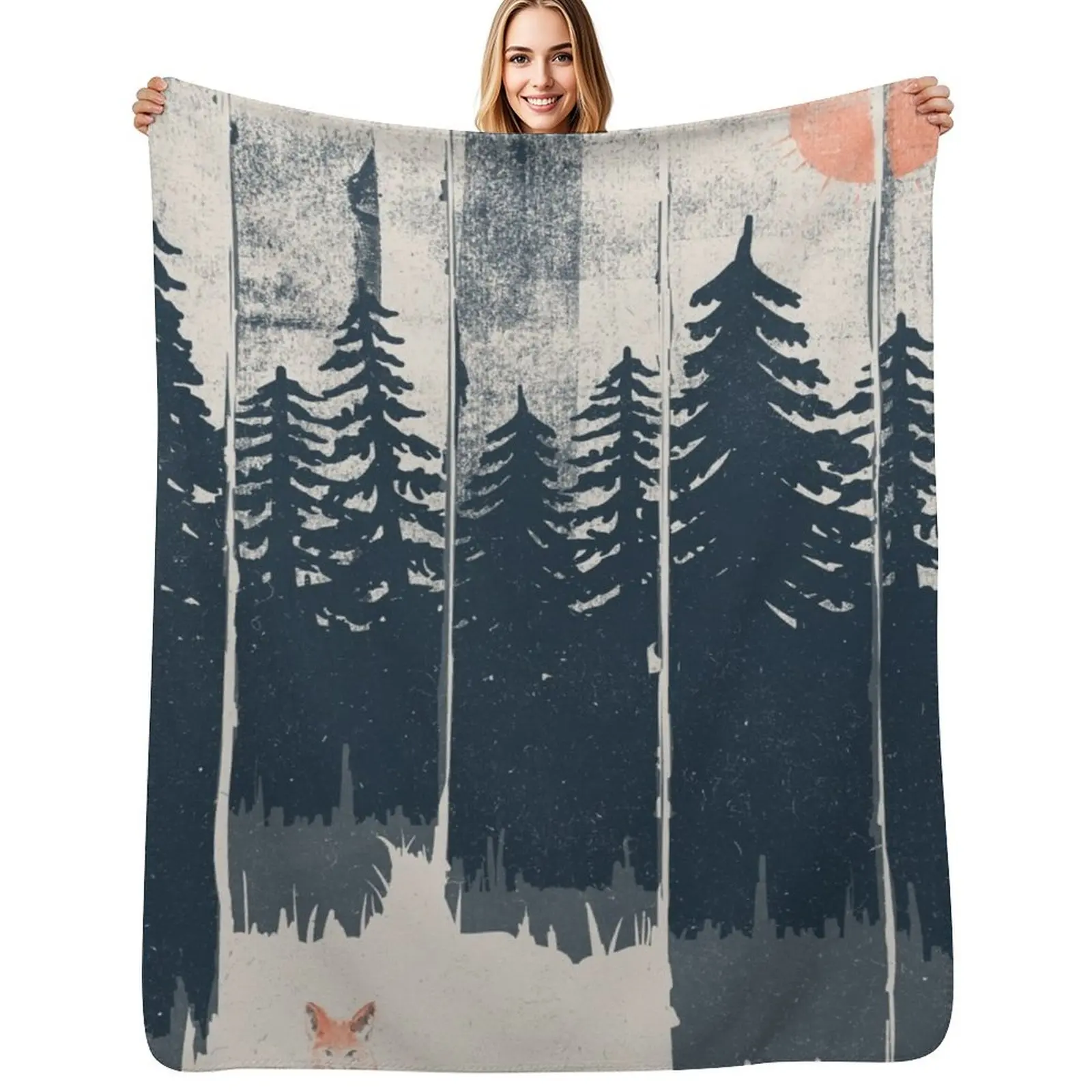 A Fox in the Wild... Throw Blanket Stylish Decor Blanket Gift for Friends Roommate