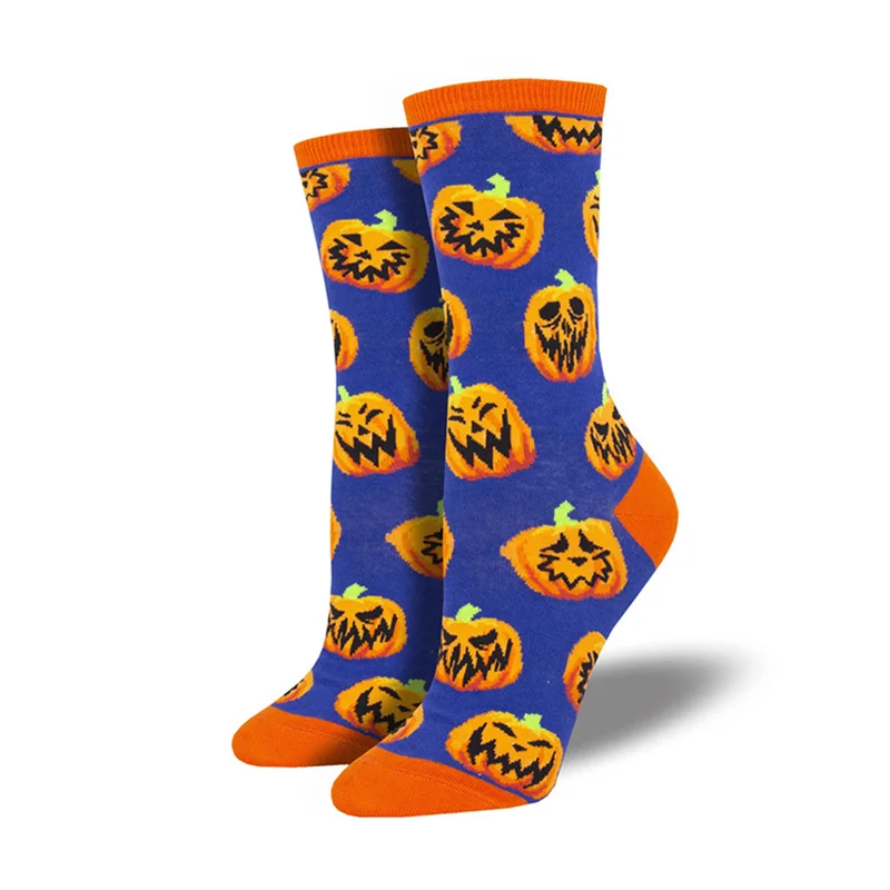 12 Styles Funny Halloween Pumpkin Owl Unisex Crew Socks Women Men Novelty Cotton Creative Halloween Socks Gifts Dropship Bulk