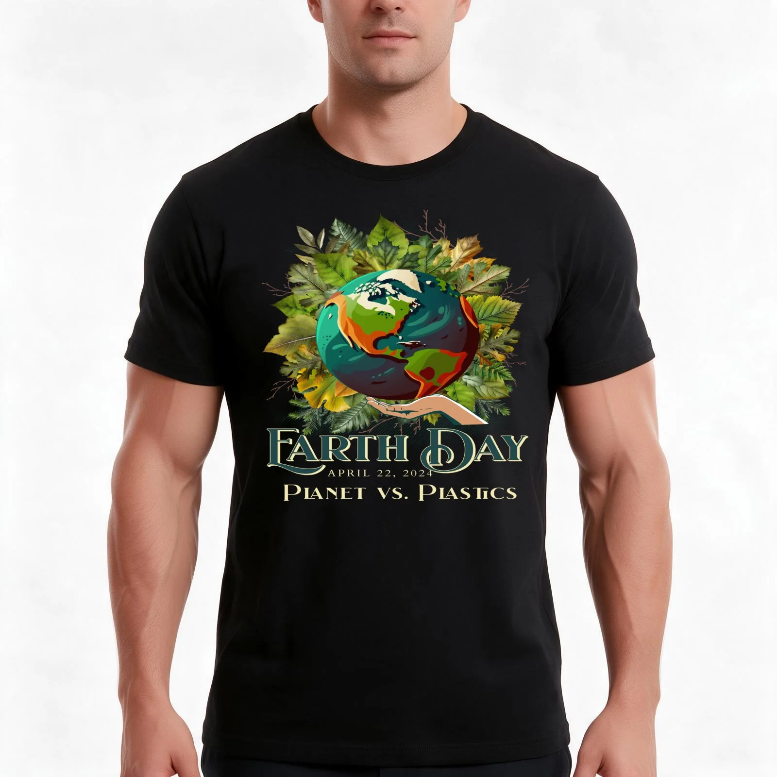 Earth Day 2024 Planet Vs. Plastics global T-Shirt Summer Casual Cotton Tee Oversized Streetwear Tops Vintage Graphic Print