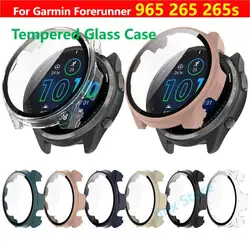 Tempered Glass Case For Garmin Forerunner 965 265 265s Samrt Watch Strap Bumper Cover Screen Protector Film Accessories
