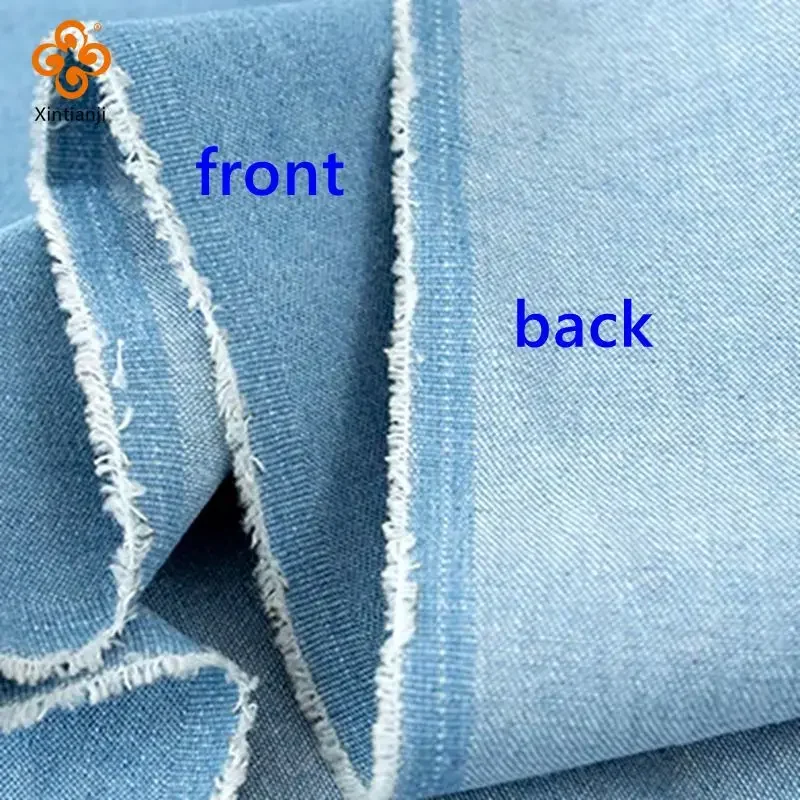 Solid Color Thick Denim Fabric Pure Cotton Blue Washed Jeans Pants, Jacket, Shirt, Skirt, Clothes, DIY Sewing Fabric Half Meters