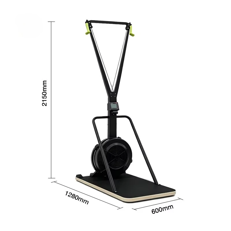 Commercial Grade Wind Resistance Ski Machine 10-Level Adjustable Air Ski Ergometer