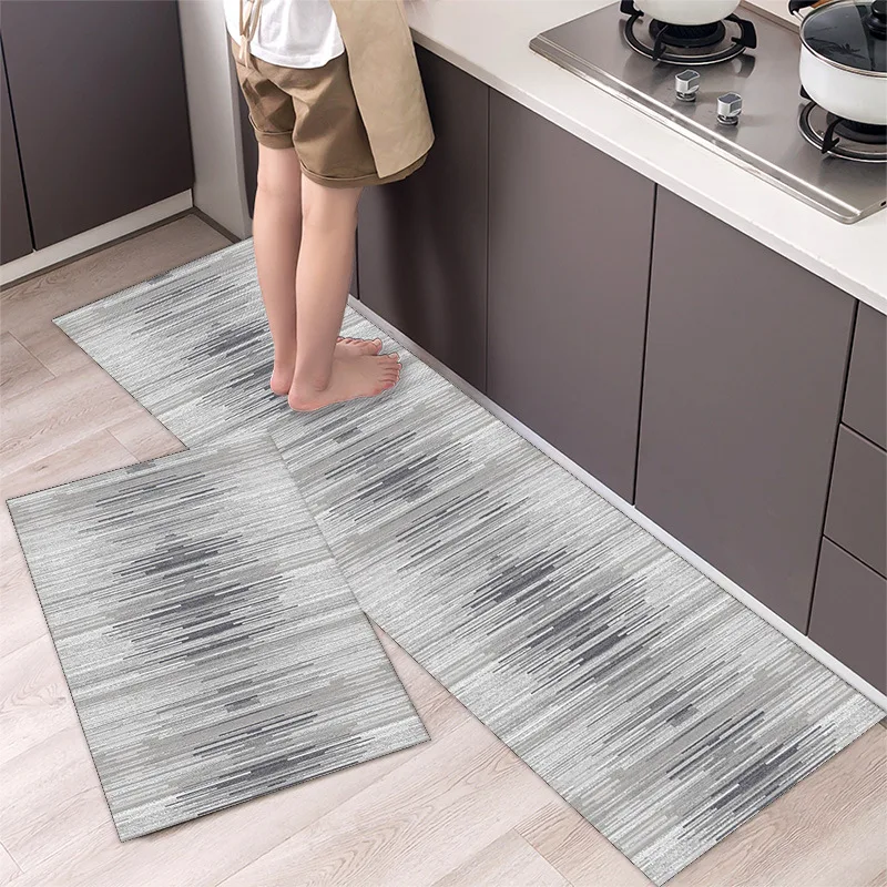 Modern Kitchen Mat Fashion Simple Nordic Style Long Strip Area Rug Absorption Doormat Entrance Anti-Slip Floor Carpet Home Decor