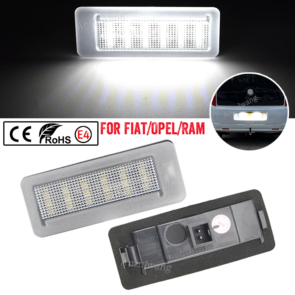 2X Led License number Plate Lamp For Fiat Doblo 2010-2022 Opel/Vauxhall Combo Barn Door Models Only Ram ProMaster City Can-bus