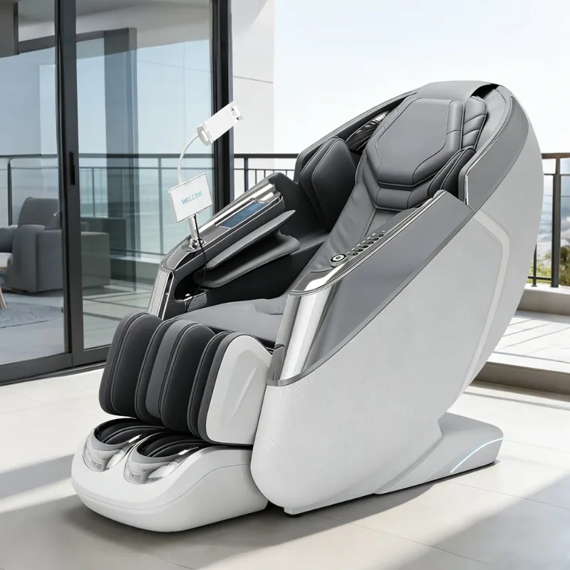 High Quality Full Body 4D Comprehensive Zero Gravity Office Foot Roller Shiatsu 3D  Modern Massage Chair with Musical Function
