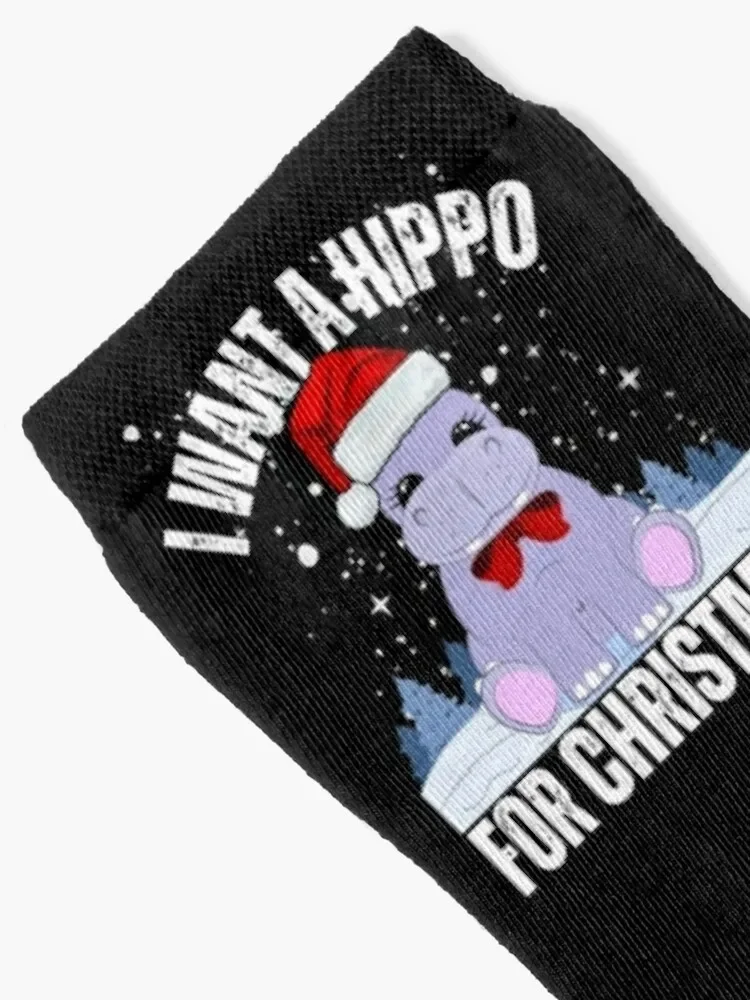 i want a hippopotamus for christmas Socks cute new year heated Male Socks Women's