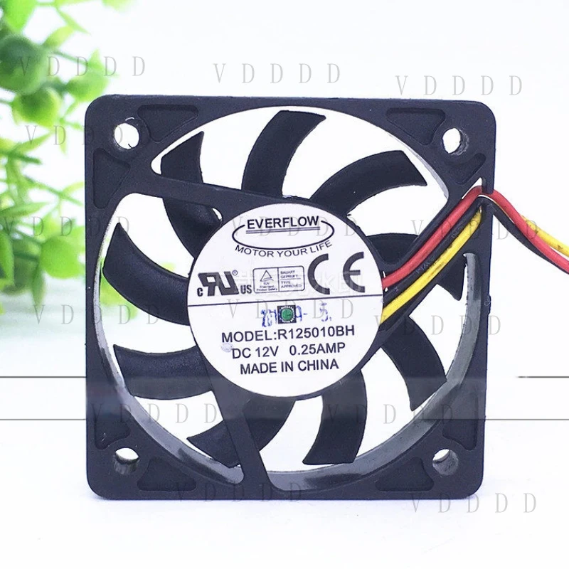 

LL for 1PCS EVERFLOW R125010BH DC12V 0.25A 3-wire cooling fan 5010 5cm