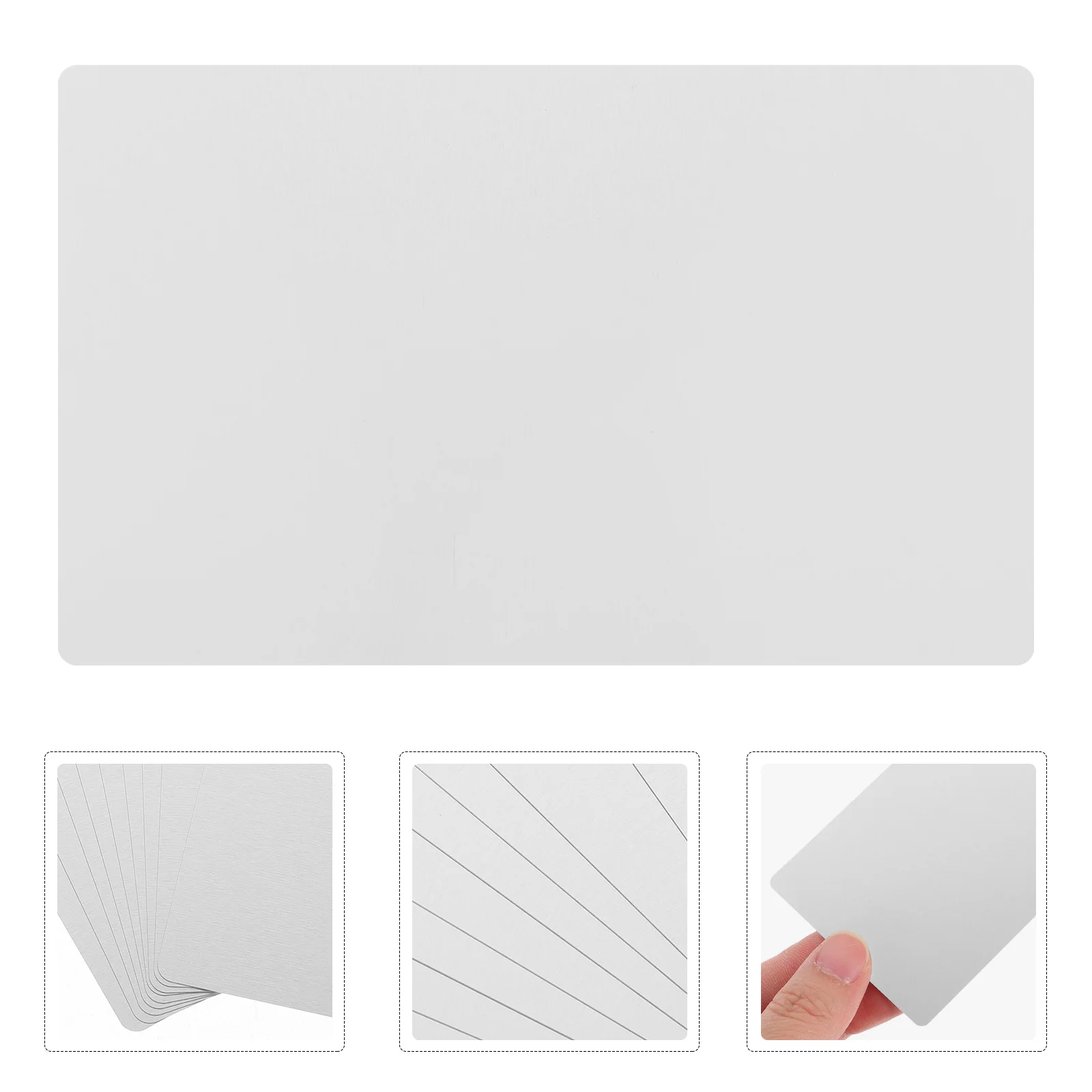 

100 шт., алюминиевые визитные карточки, пустой металлический материал для визитных карточек, гладкий материал для гравировки, сделай сам, сублимационные заготовки, изготовление именных табличек