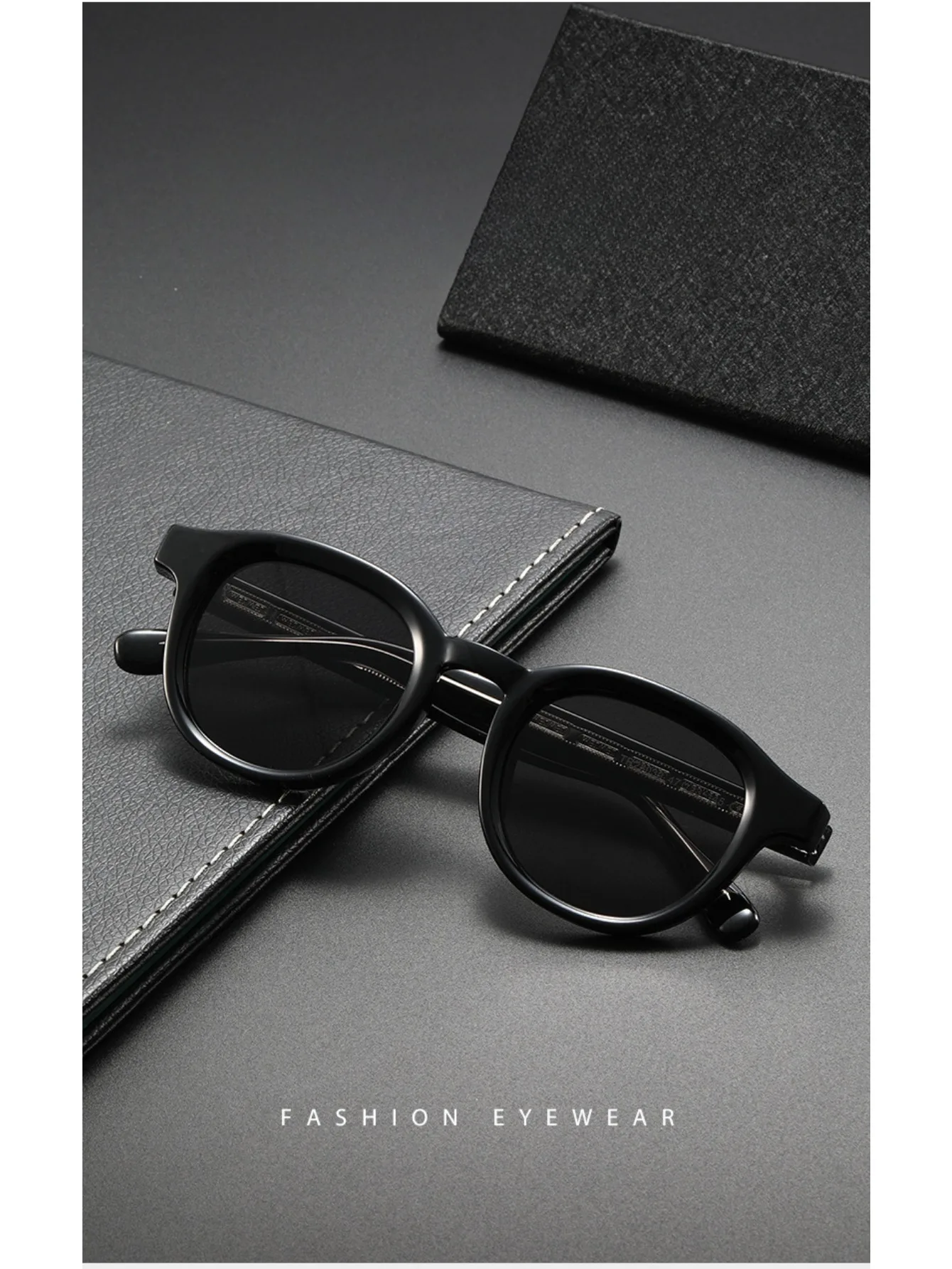 Polarisierte Sonnenbrille Männer Frauen Johnny Depp Lemtosh Stil Sonnenbrille Retro Runde Acetat Rahmen UV400 Objektiv Oculos – Detail 3