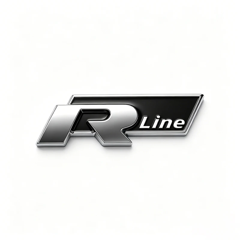 3D Metall R-Logo Aufkleber Auto Heckklappen-Emblem Aufkleber für VW Golf 5 6 7 MK7 MK6 Polo Jetta Scirocco Beetle Passat Tiguan