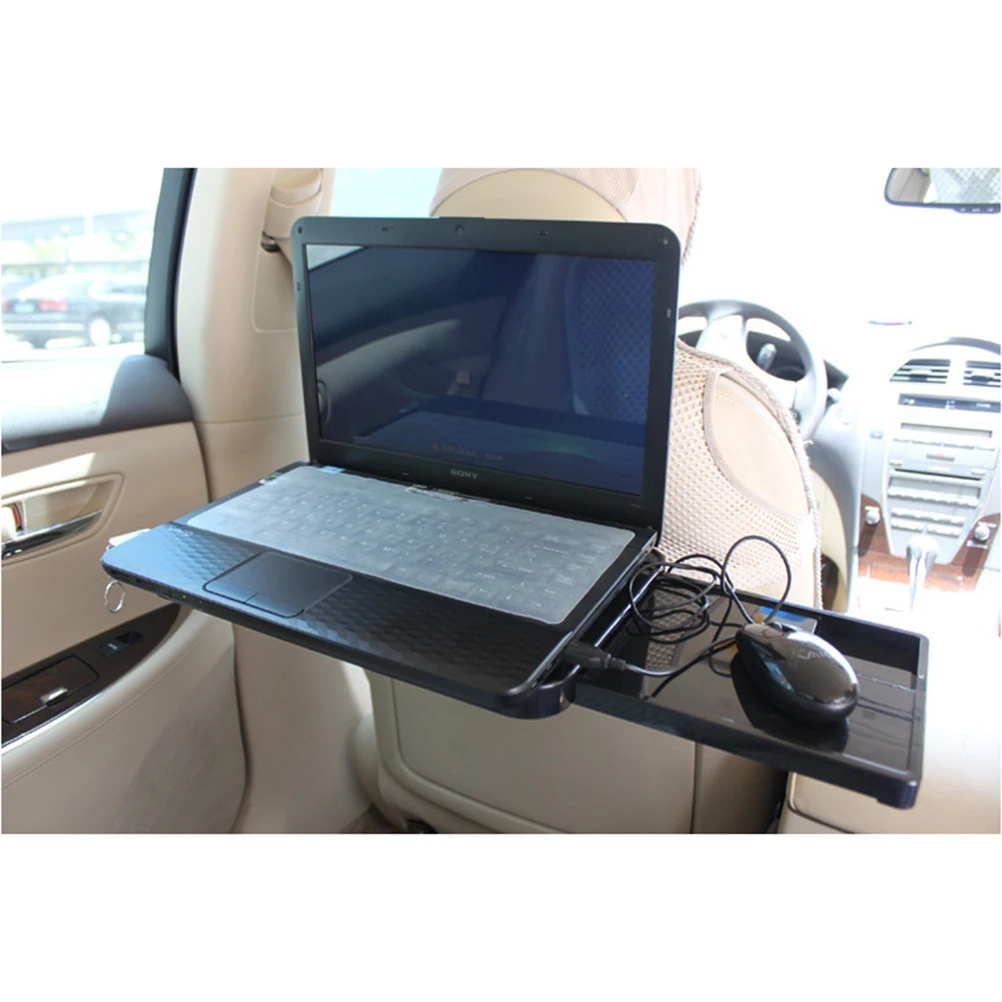 

Portable Car Computer Desk Folding Seat Tray Slim Design Notebook Holder Vehicle Carseat Laptop Platform Food Drink Trays