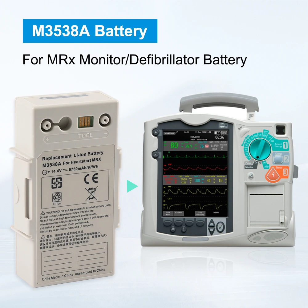 Bateria zamienna KingSener M3538A do monitora-defibrylatora Ph-ps Heartstart MRx, bateria M3538A M3535A M3536A M3535-60992 — zdjęcie produktu 6