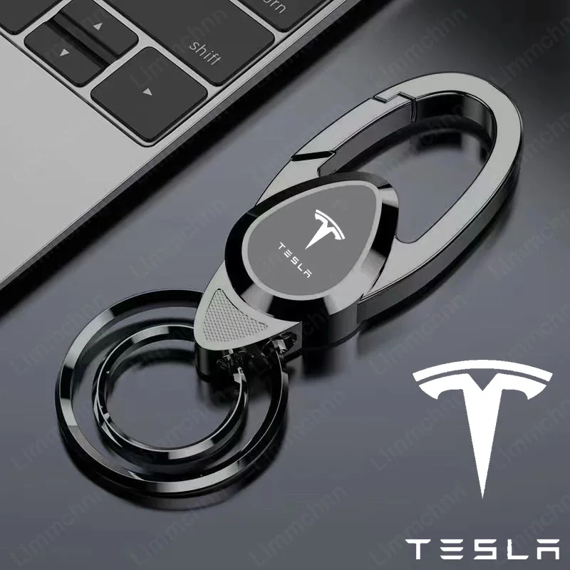 

For Tesla Model 3 Model Y Model X Model S Roadster SpaceX Car Logo Keychain Zinc Alloy Car Key Ring Car Keychain Accessories