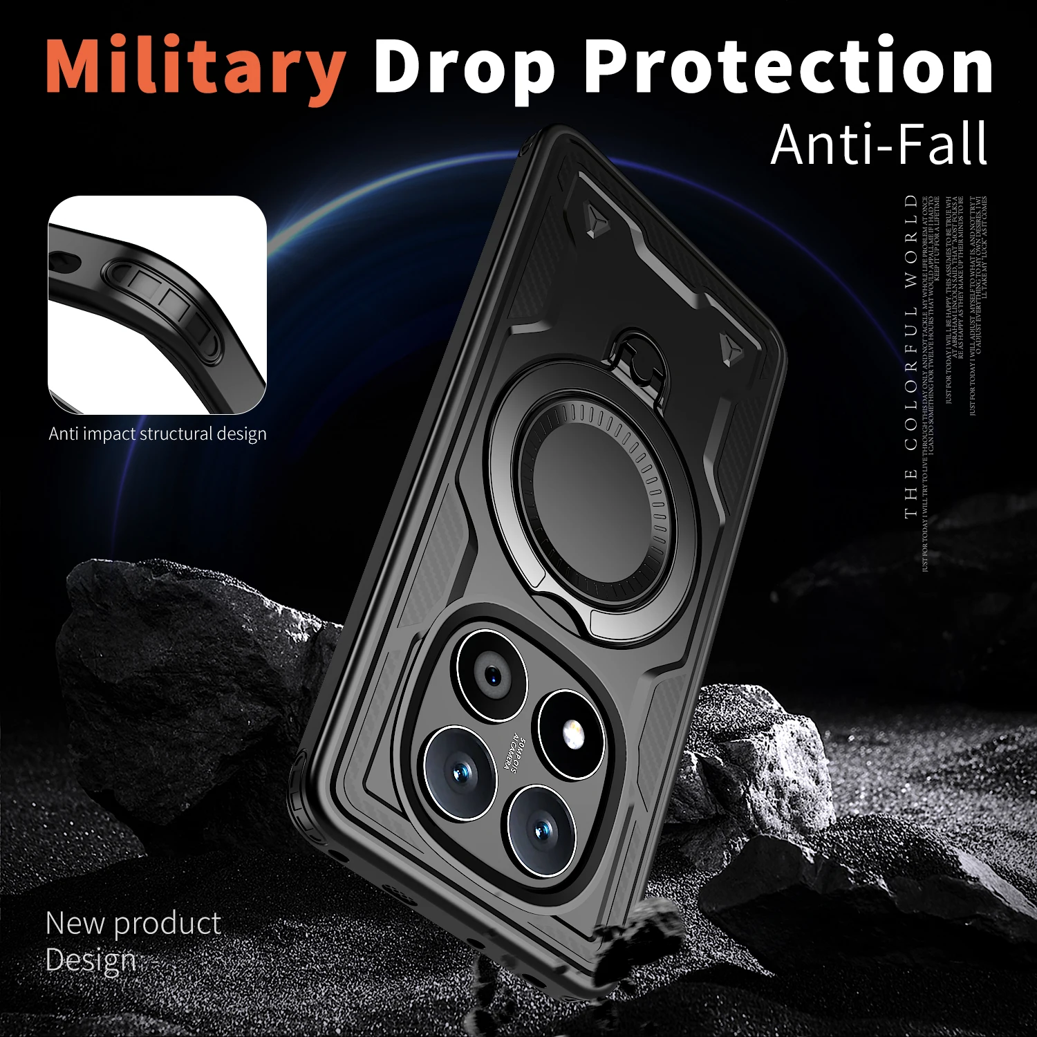 

Двухслойный защитный чехол Funda Coque для Xiaomi Redmi Note 14 Pro 5G Plus Note 13 Pro + Note 14 Note 13