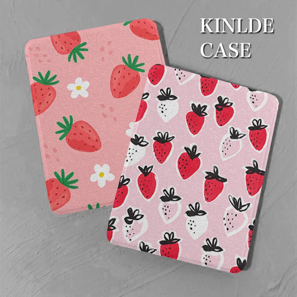 kindle case paperwhite1th 2th 3th Strawberries and Flowers 2022kindle 11th 10th 9th generation Oasis 2 3 funda 2021