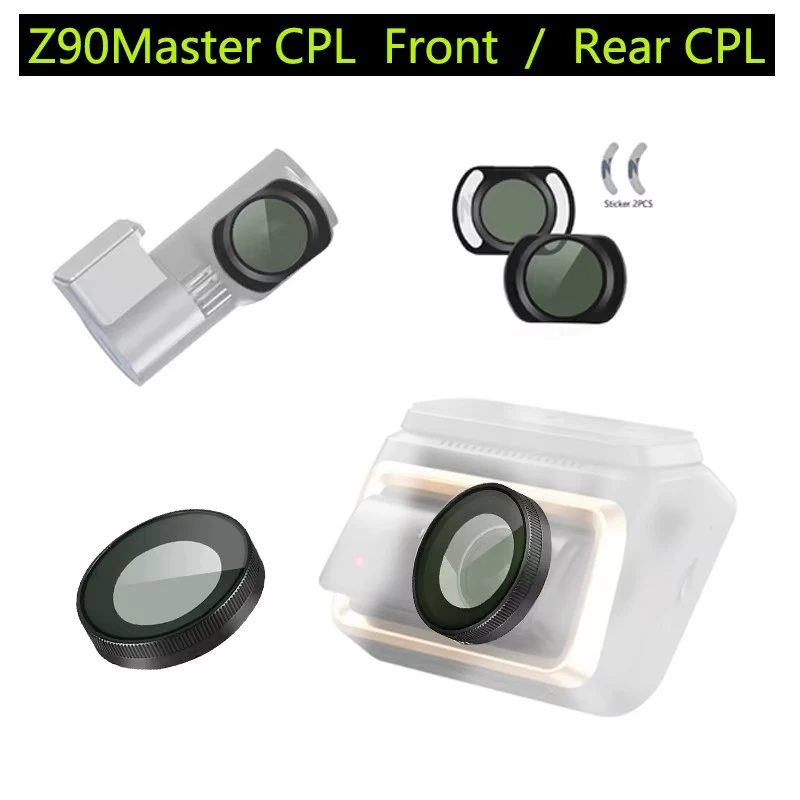 chizhilin Dash Cam CPL Filter for DDPAI Z90 Master HD Lens Dust Protection Anti Glare CPL Filter for Rear Camera CPL Filter