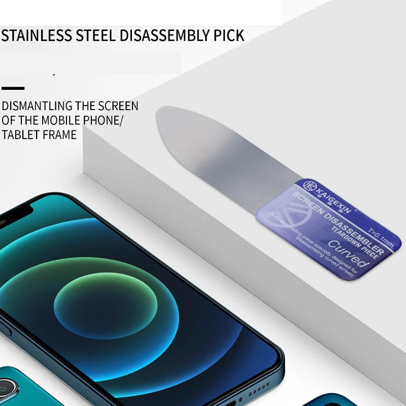 Baja Tahan Karat Ponsel Layar LCD Lengkung Spudger Alat Pembuka Kartu Pry Ponsel Ultratipis Fleksibel Alat Membongkar Ponsel