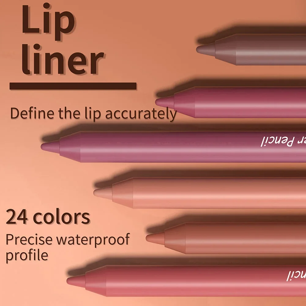 DUNUF Nieuwe 6 Kleur/Set Sexy Matte Lip Liner Pen Make-Up Waterdichte Langdurige non-stick Fluwelen Lipliner potlood Vrouw Cosmetica