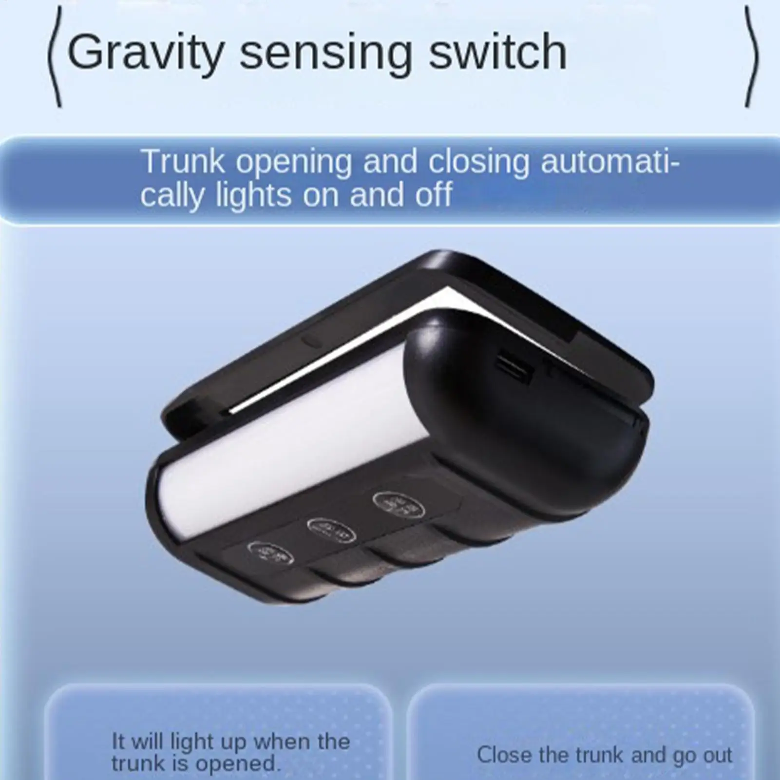 Car Trunk Lights for RV Solar Powered Motion Sensor Vehicles Lighting Truck Interior Lights for Commuting Road Trip Vehicles