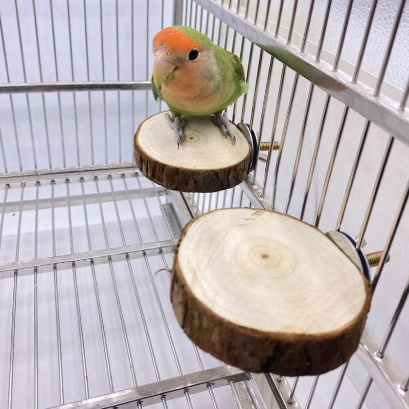 Natural Wood Pet Parrot Raw Wood Fork Tree Branch Stand Rack Squirrel Bird Hamster Branch Perches Chew Bite Toys Stick