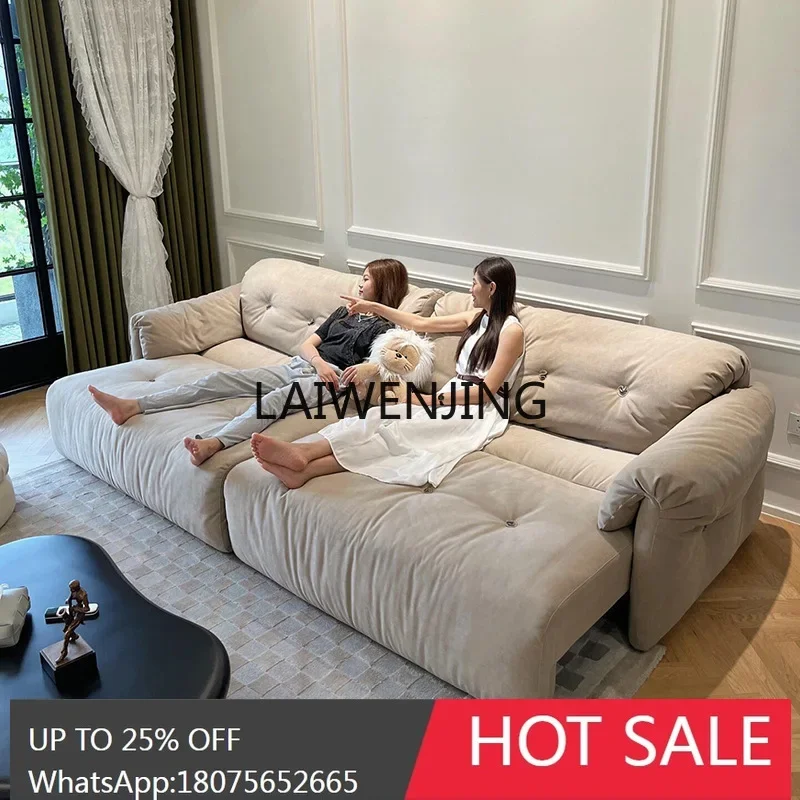 T9-cloud sofa living room simple telescopic fabric lazy multi-functional sofa bed dual-purpose