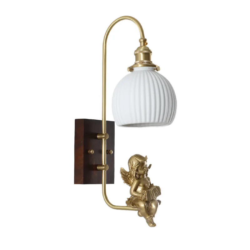 

Vintage American wabi-sabi walnut brass study restaurant