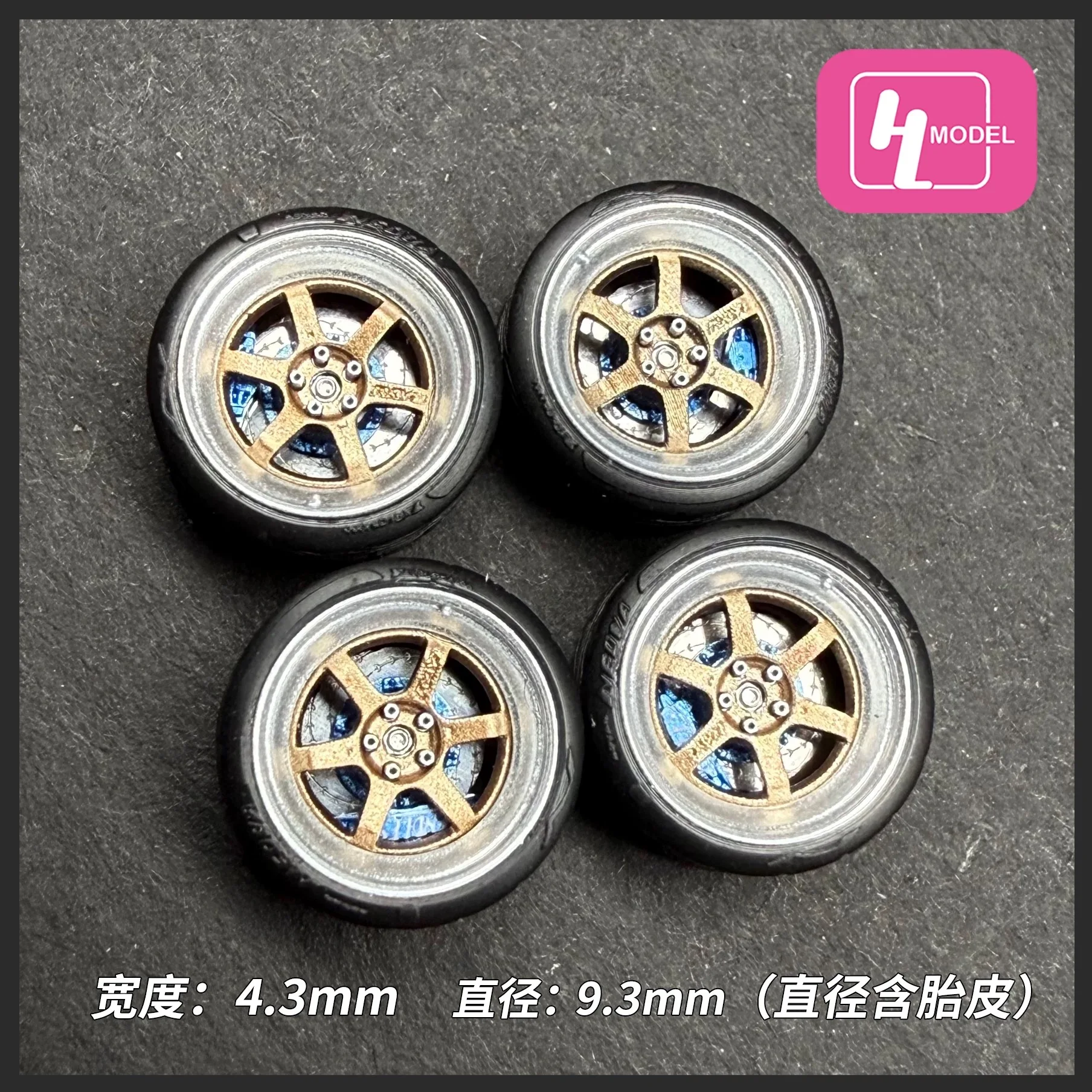 1:64 Wheel Diameter 9.3/10.5/9.8mm Suitable for 1/64 Car Model Modification Accessories