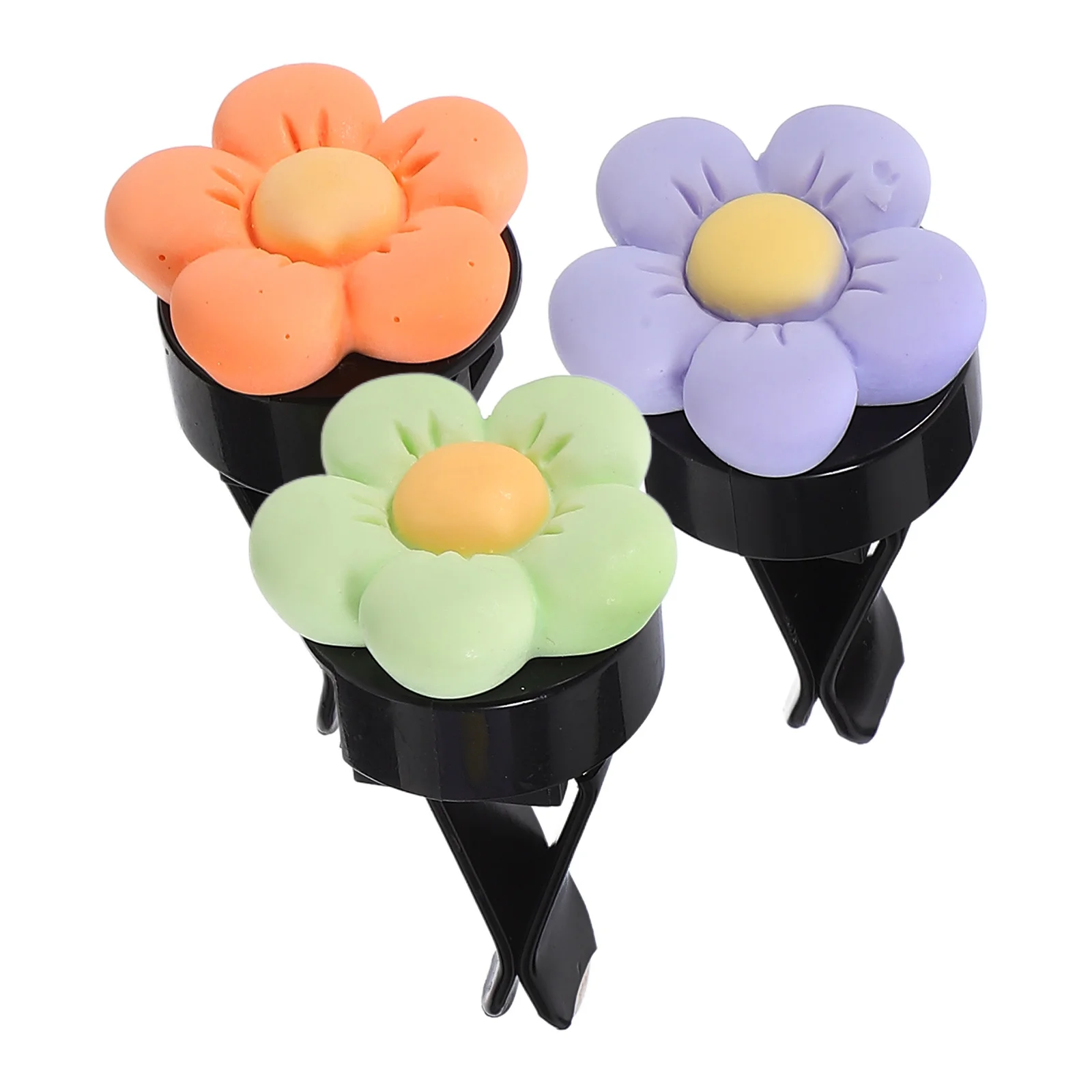 

3 Pcs Car Air Outlet Aromatherapy Auto Vent Clips Dashboard Mounted Interior Decoration Resin Ac