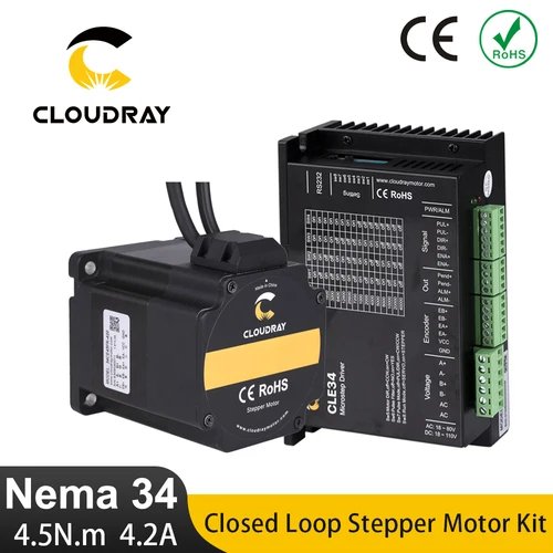 Clouddray-Nema 34用の密閉型ステッピングモーター,エンコーダ4.5n.m 4.2a vac/vdcを備えた3Dプリンター用ドライバーキット