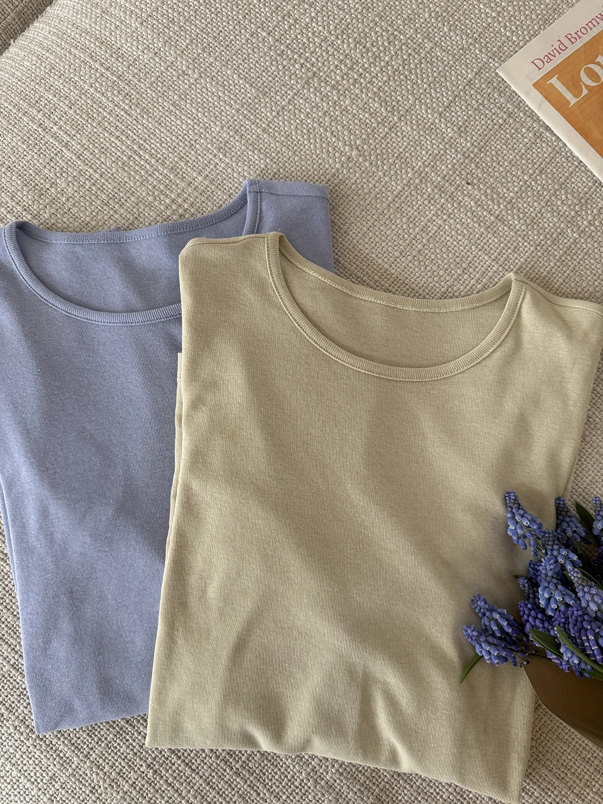 

iWiNG Spring Dry Double-Sided Chiffon Cotton Slimming Base Tee Ladies Casual Sle Long Sve round Ne Regular Fit T-irt