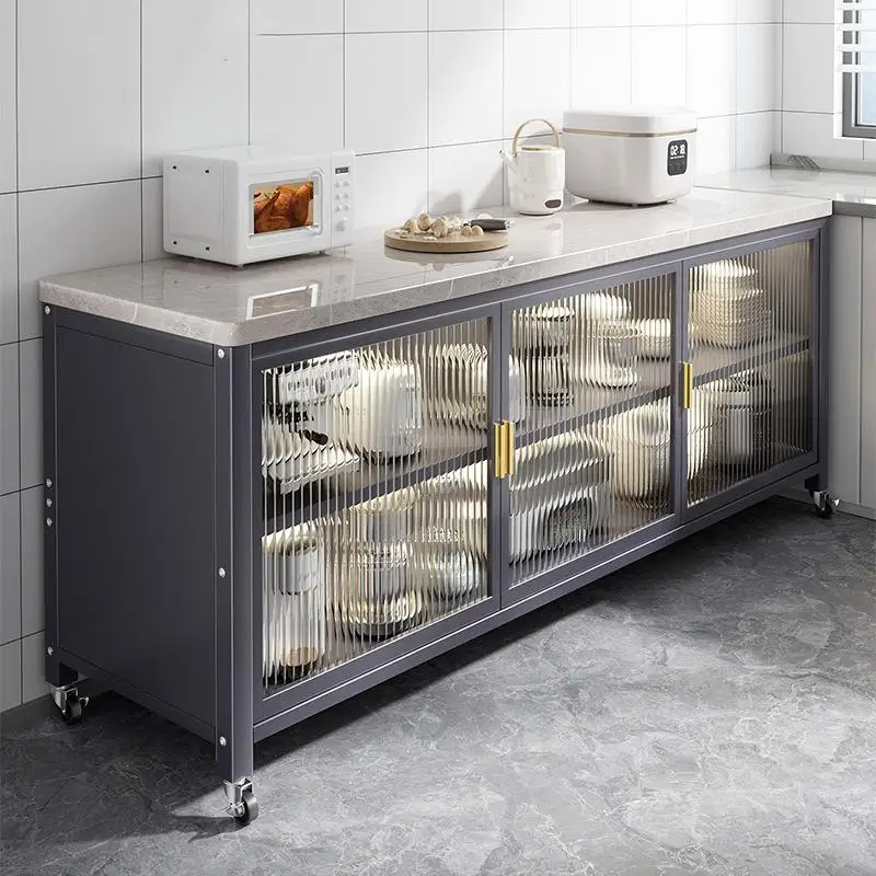 

Japan MUJIE rock slab cabinet kitchen rack floor-to-ceiling multi-layer storage cabinet multi-functional storage side cabinet