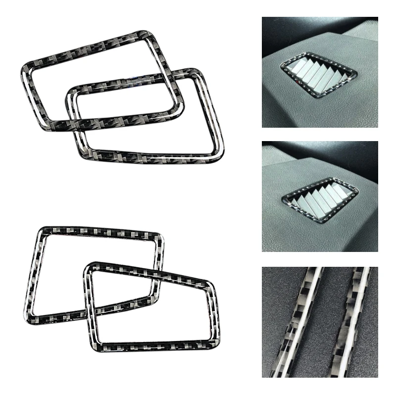 

For BMW 3 Series E90 E92 E93 2005 2006 2007 2008 2009 2010 2011 2012 Car Carbon Fiber Air Conditioning Vent Side Air Outlet Trim