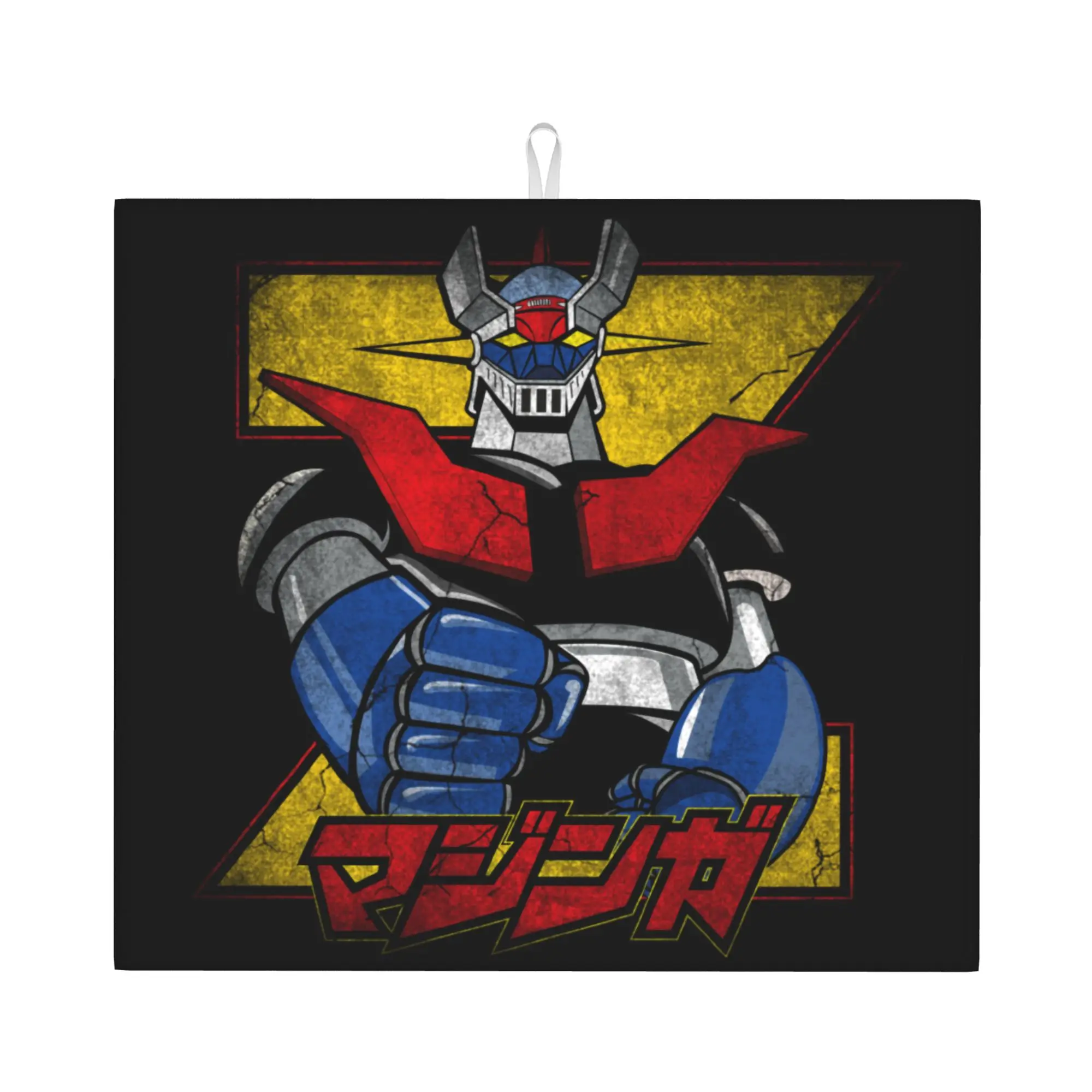 Goldorak Grendizer Non‑Slip Waterproof Absorbent Barware Tableware Oil Proof Reusable Anime UFO Robot Goldrake Mat For Kitchen