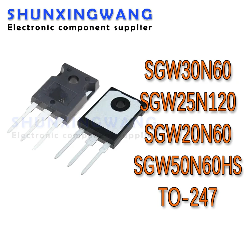 5pcs SGW50N60HS TO-247 G50N60HS TO247 50N60 600V 50A SGW20N60 G20N60 SGW25N120 G25N120 SGW30N60 G30N60