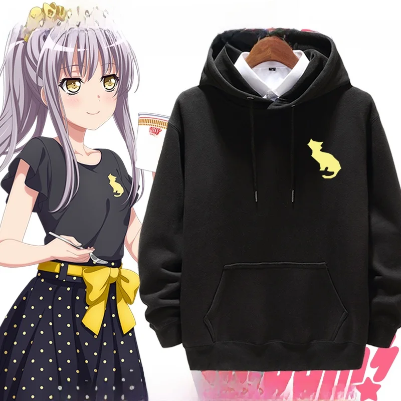 

Толстовка Roselia с капюшоном, узорчатая, для косплея, молодежная, модная, из смесового хлопка и полиэстера, с длинными рукавами, повседневная одежда