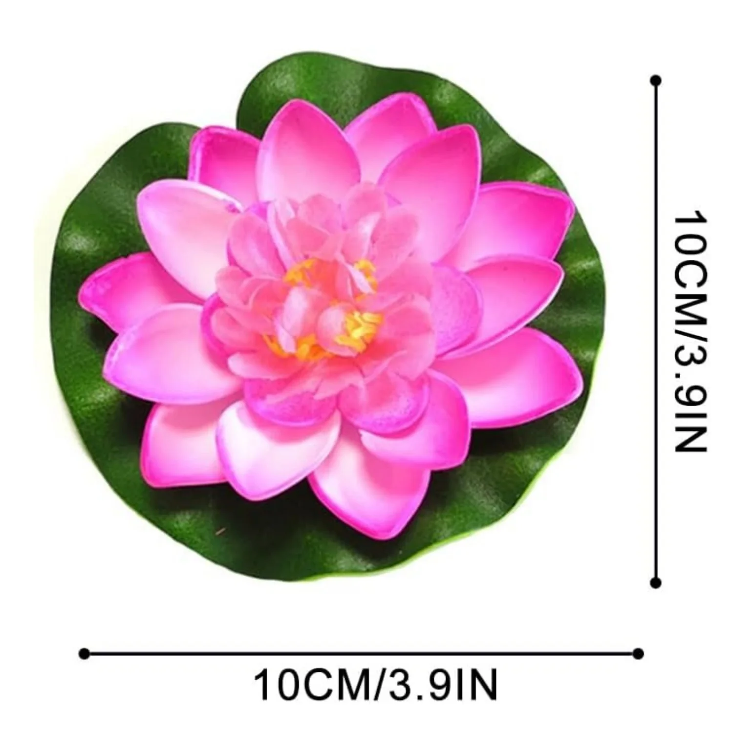 8 Stück Künstliche Schwimmende Schaumstoff-Lotusblumen mit Wasserlilienblättern, Lebensechte Ornamente für Haus, Garten, Teich, Indische Dekorationen, Geschenke – Detail 7
