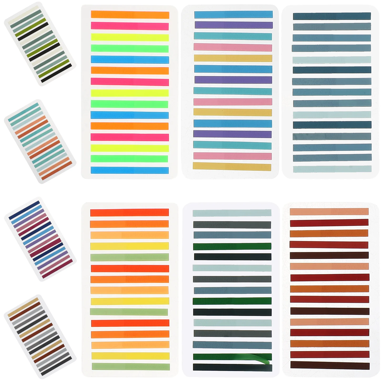 

10pcs Lightweight Sentence Markers Colorful Reading Strips Highlight Bookmarks Accessories Portable Page Marker