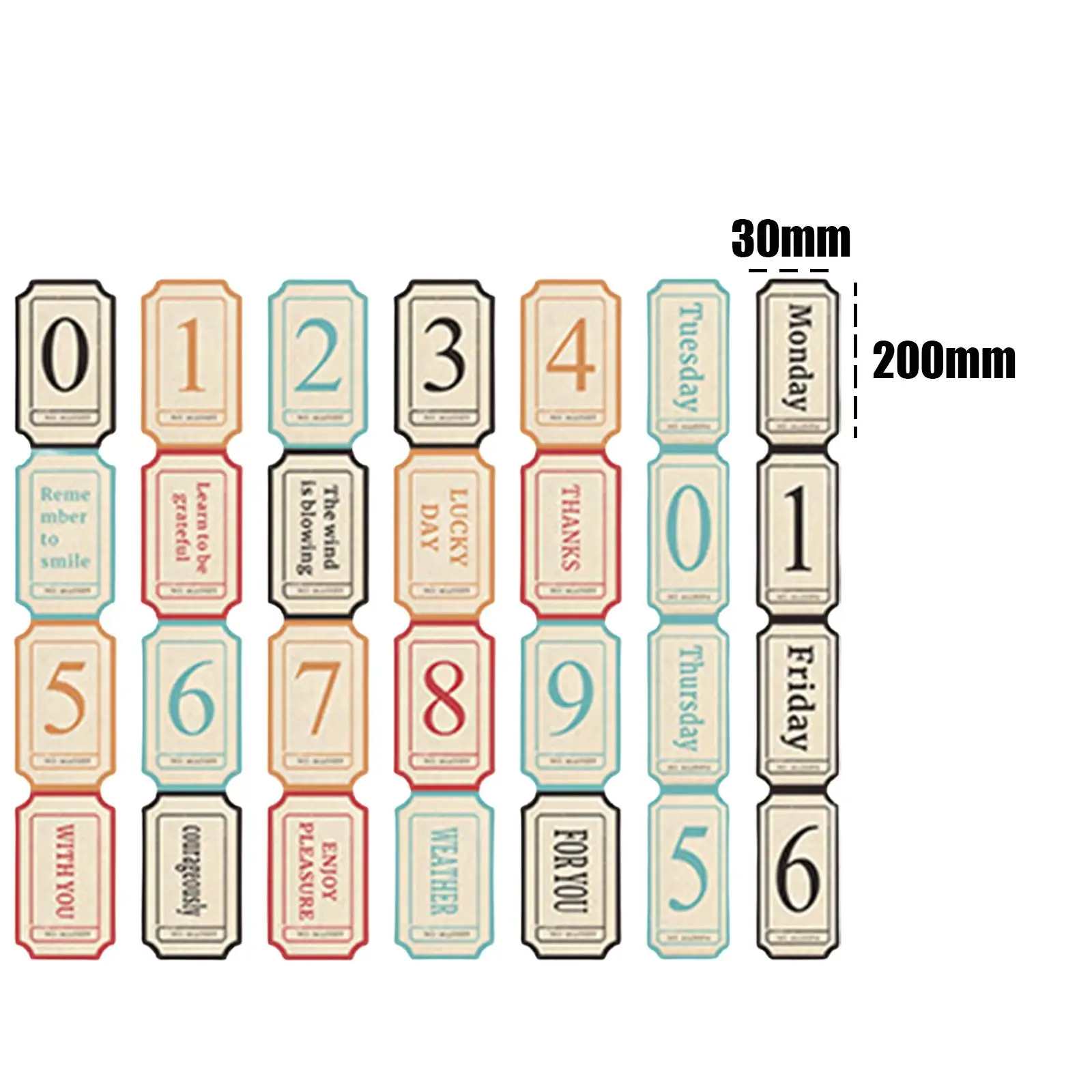 30Pcs Journaling Stickers Diary Stationery DIY Art Crafts Planners Journals