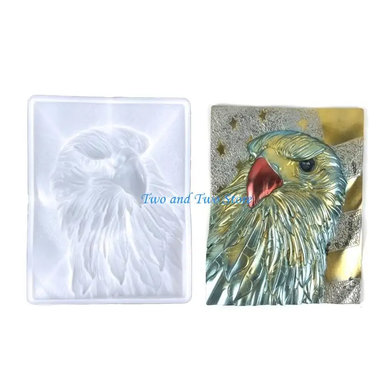 HX6F DIY اليدوية الحيوان عرض المنزل الحرفية فريدة من نوعها النسر جدار ديكور الراتنج العفن #3