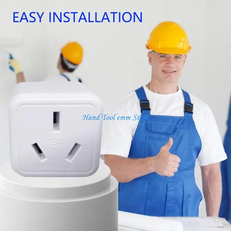 H37F Electrical Adapter 10A To 16A Conversion Housing Wall Mount Socket for Air Conditioning Home Office