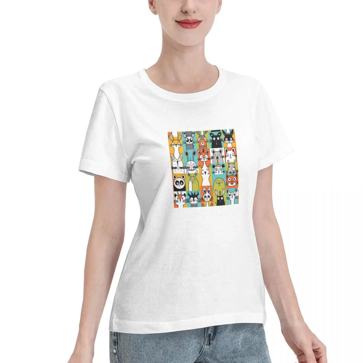 Limited Offer Funny Zoo IV - Grotesque Animals Women's T-shirt Travel Relaxed Cut Tshirt