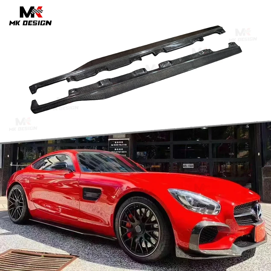 

Carbon Fiber Side Skirts for Mercedes Benz AMG GT GTS 2 Doors Coupe 2015-2018 Side Skirts Extension Lip Aprons Car Accessories