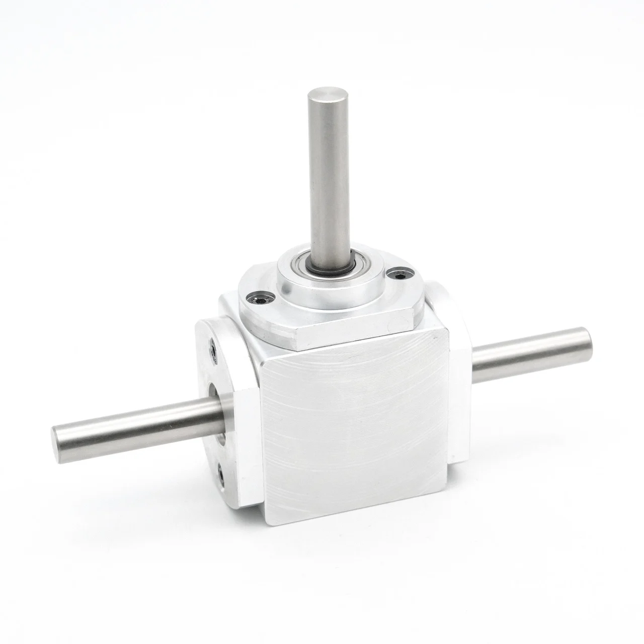 40MM Aluminum Alloy Gearbox Reducer Change Direction Screw Bevel Gear Structure for Automation Applications