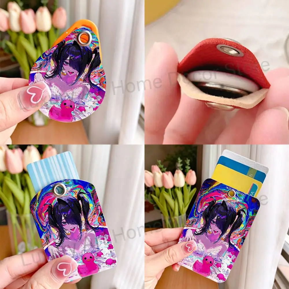 N-Needy Streamer O-Overload Cartoon Movie Singer Game Leather Card Holder Can Store Access Control ID Card Subway Air Tag Case