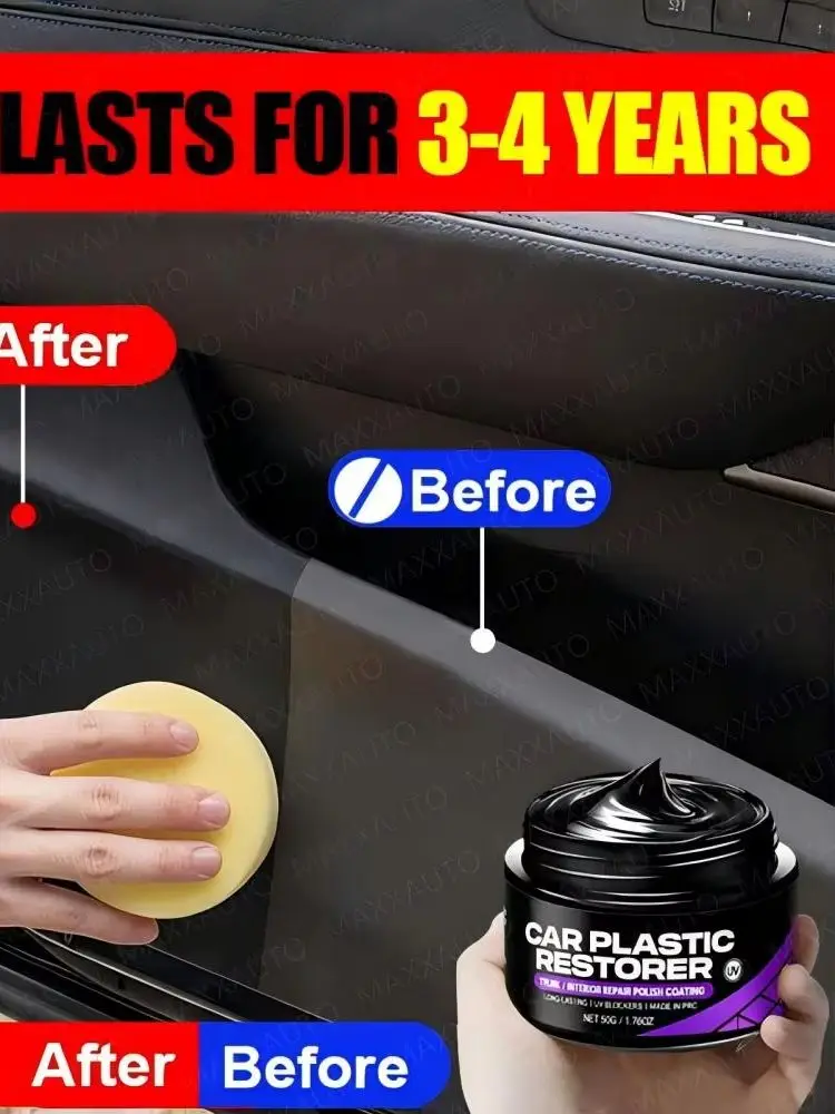 Auto Plastic Restorer Back To Black Gloss Auto-interieur Lederen Paneel Reiniging Vernieuwing Wax Coating Agent Auto Polish Repair Coating - afbeelding 2