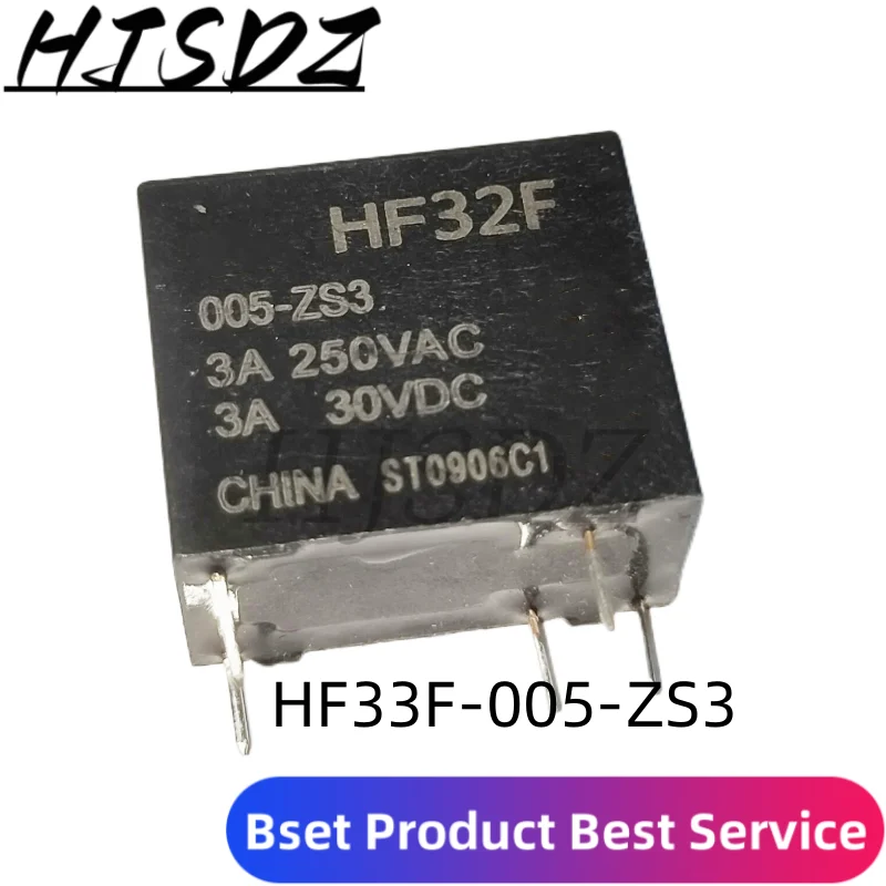 Relés De 5V, 12V y 24V CC, 10 Unids/lote, HF33F - 005-ZS3 012 024 - HS3 HSL3 4Pin / ZS3 5Pin 5A 250VAC JZC-33F HF33F-012-HS3