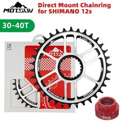 MOTSUV 12s Chainrings 30T/32T/34T/36T/38T/40T for SHIMANO Direct Mount Crank,FC-M9100 FC-M8100 FC-M7100,SM-CRM95 SM-CRM85/CRM75